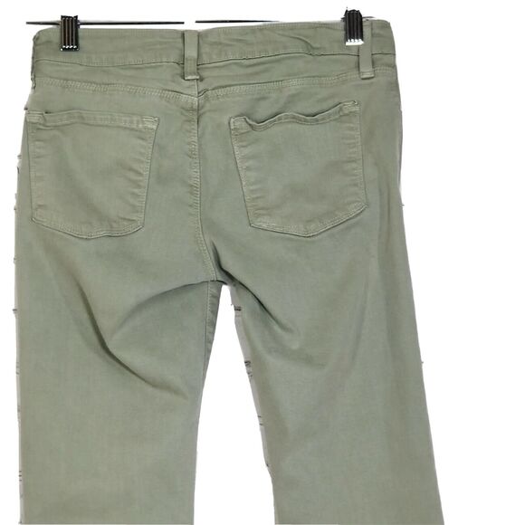 Just Black Womens Jeans Pants Size 25 Green Stretch Tapered SF67 - Picture 3 of 8